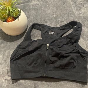 Jockey Women Sport Bras Large Size Black Front Closure Mid Impact